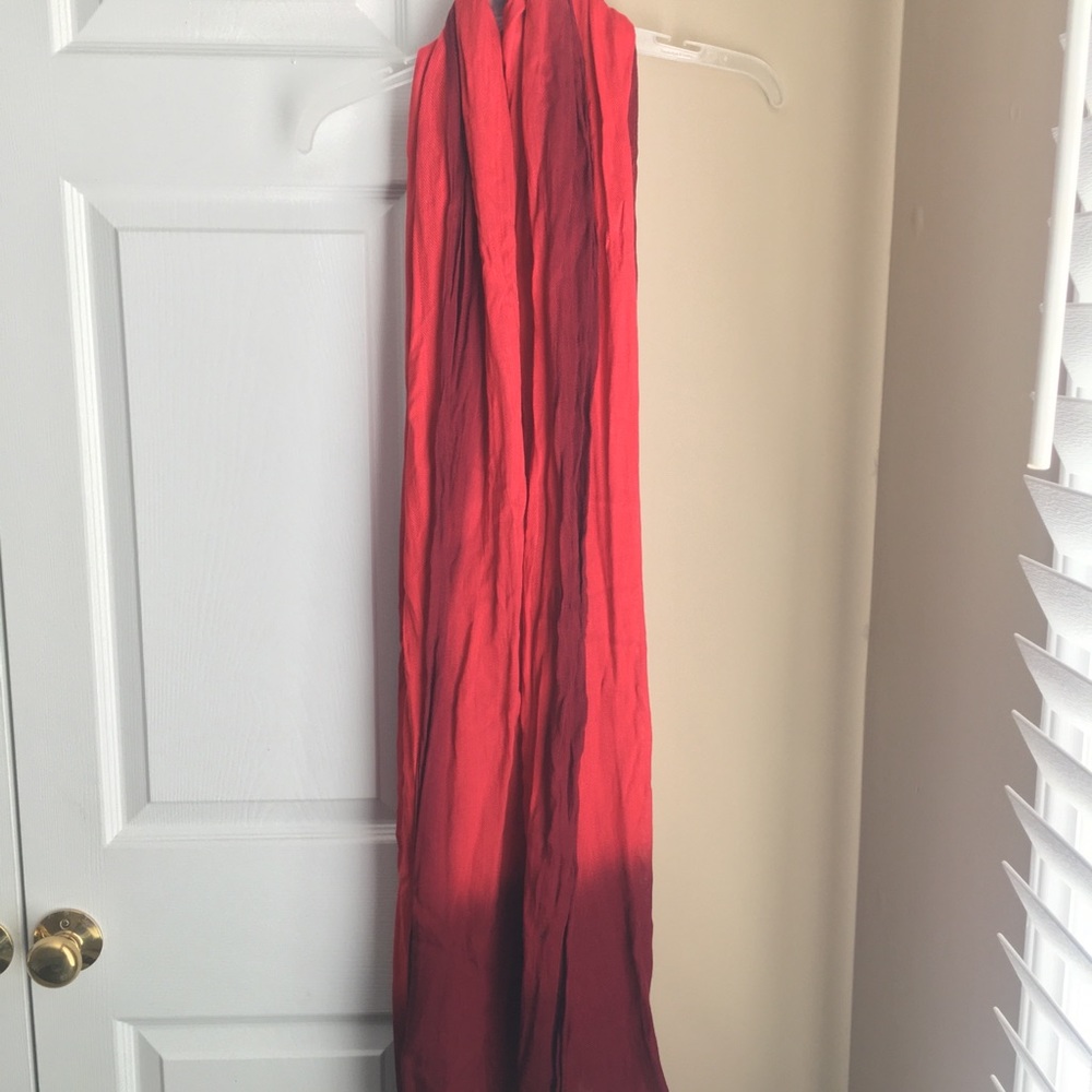 The Limited Red to Burgundy Ombré Scarf
